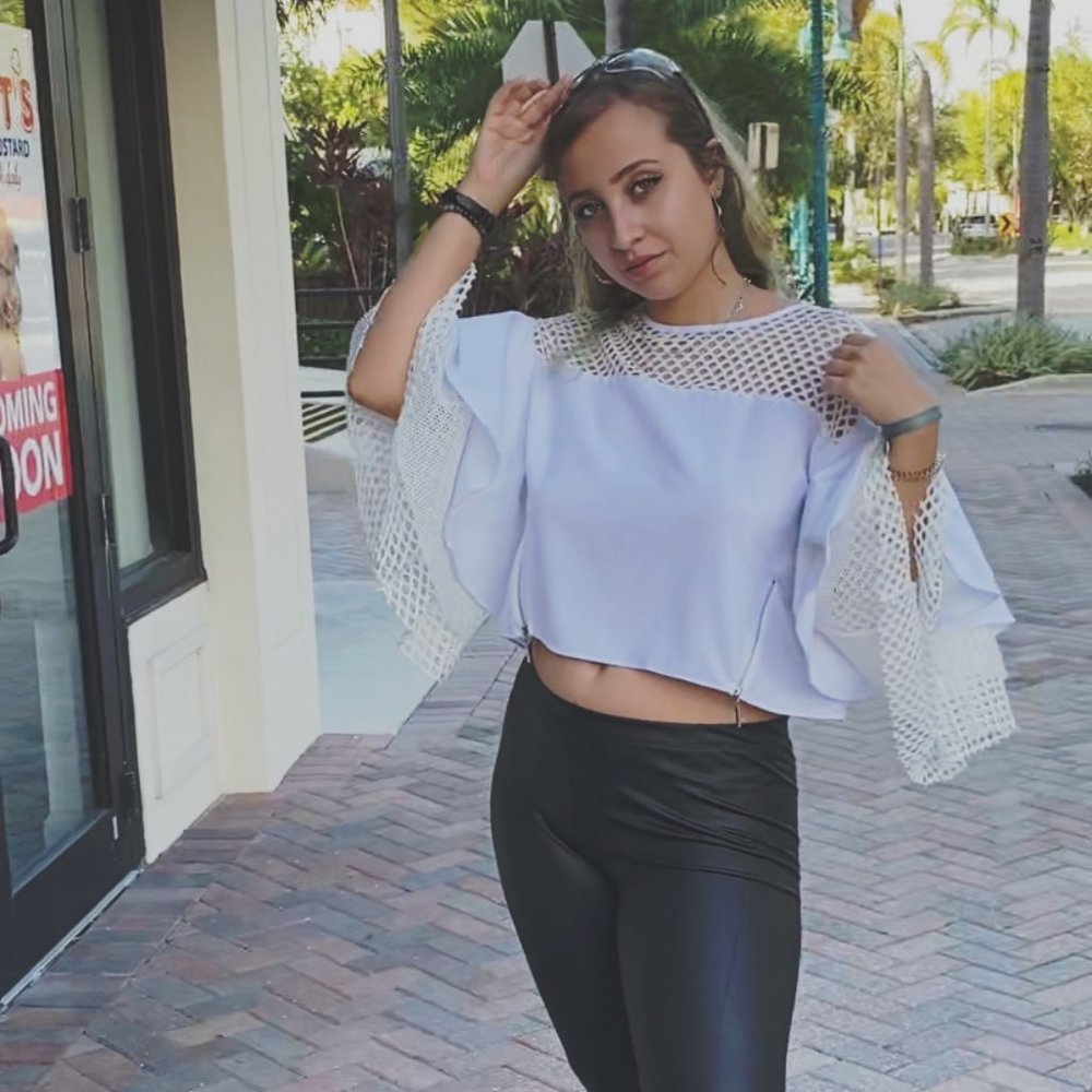 Ivory Mesh Top